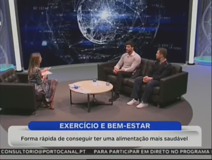 Entrevista no Porto Canal do nosso Nutricionista Dr. Tomás Barbosa e do nosso Fitness Adviser Rodrigo Silva